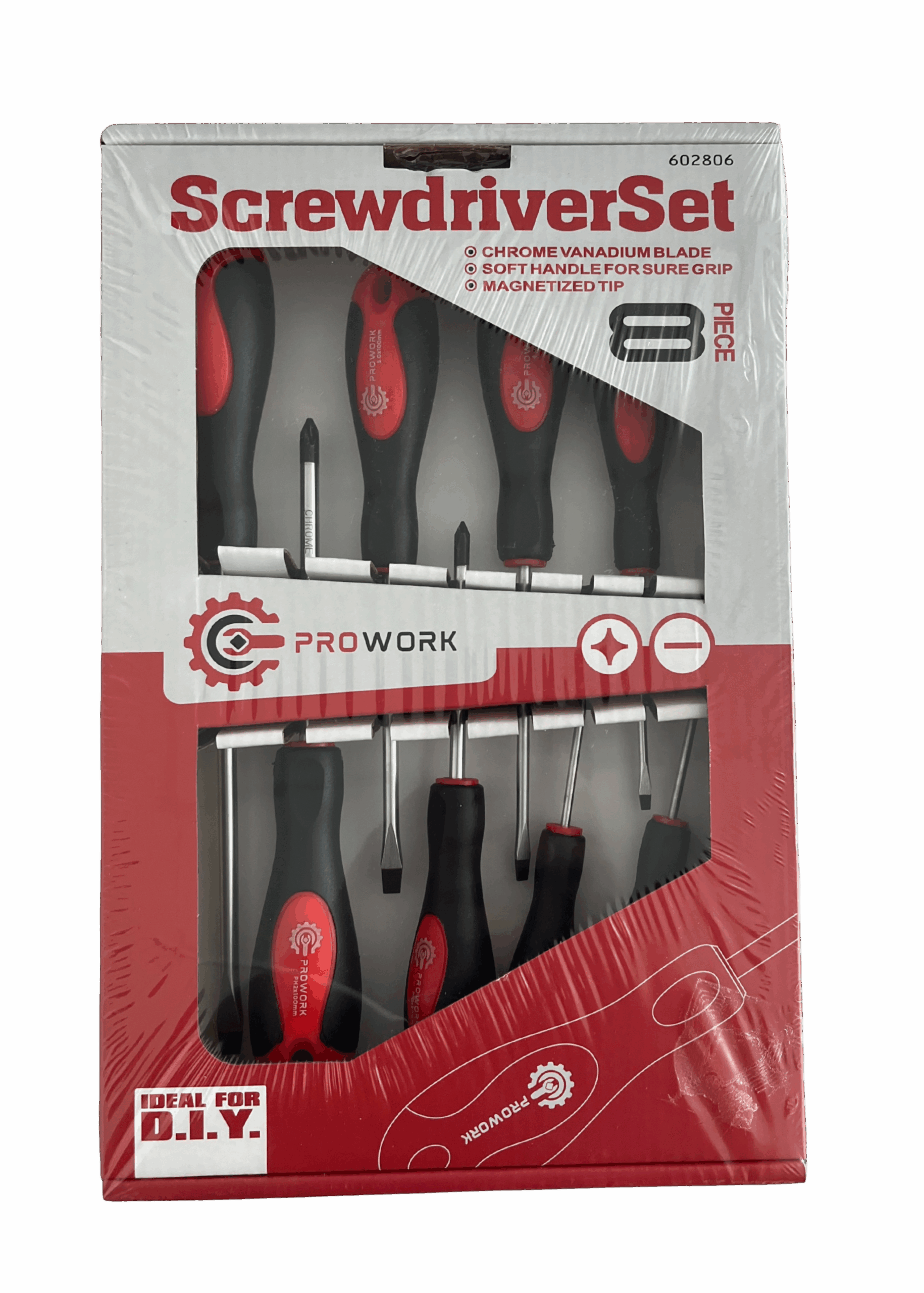 Set Cacciaviti PROWORK 8 Pezzi PH/SL con Punta Magnetica e Impugnatura Soft Grip - immagine 2