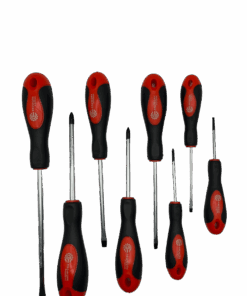Set di cacciaviti Prowork 8 pezzi con impugnatura ergonomica, punte piatte e a croce.